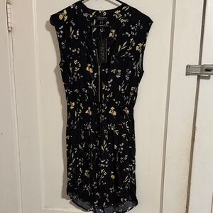 Streetwear Society Black Floral Midi Dress